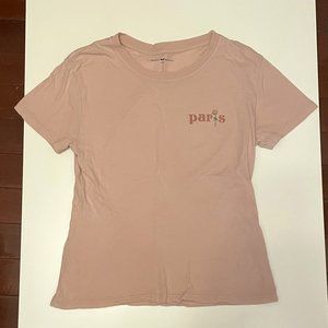 Brandy Melville Pink Paris Shirt